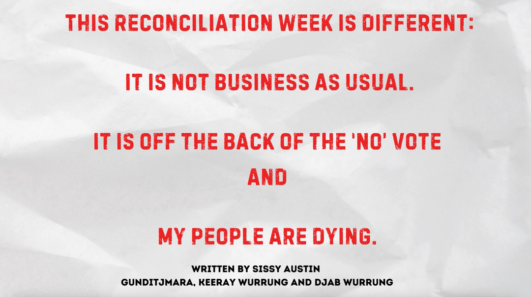 This Reconciliation Week is different
