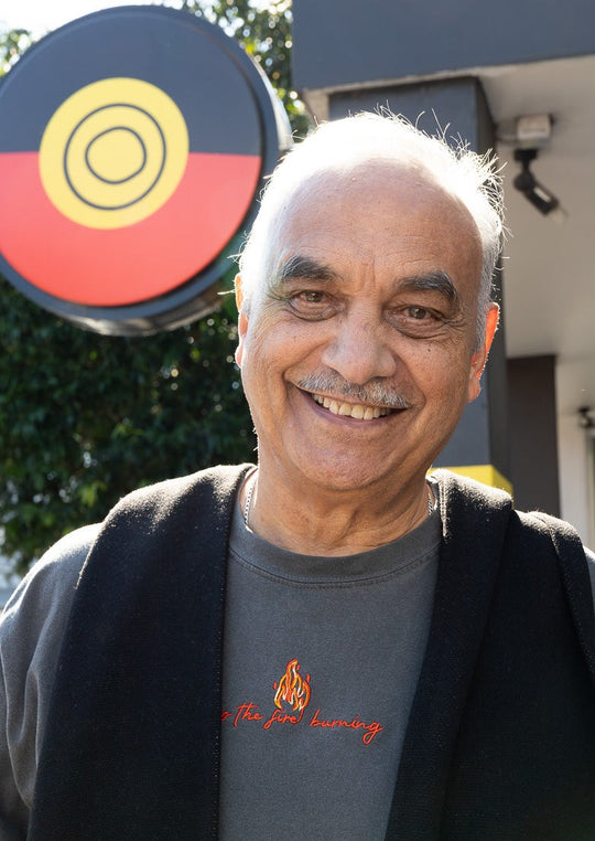 Clothing The Gaps keep the fire burning NAIDOC tee 2024