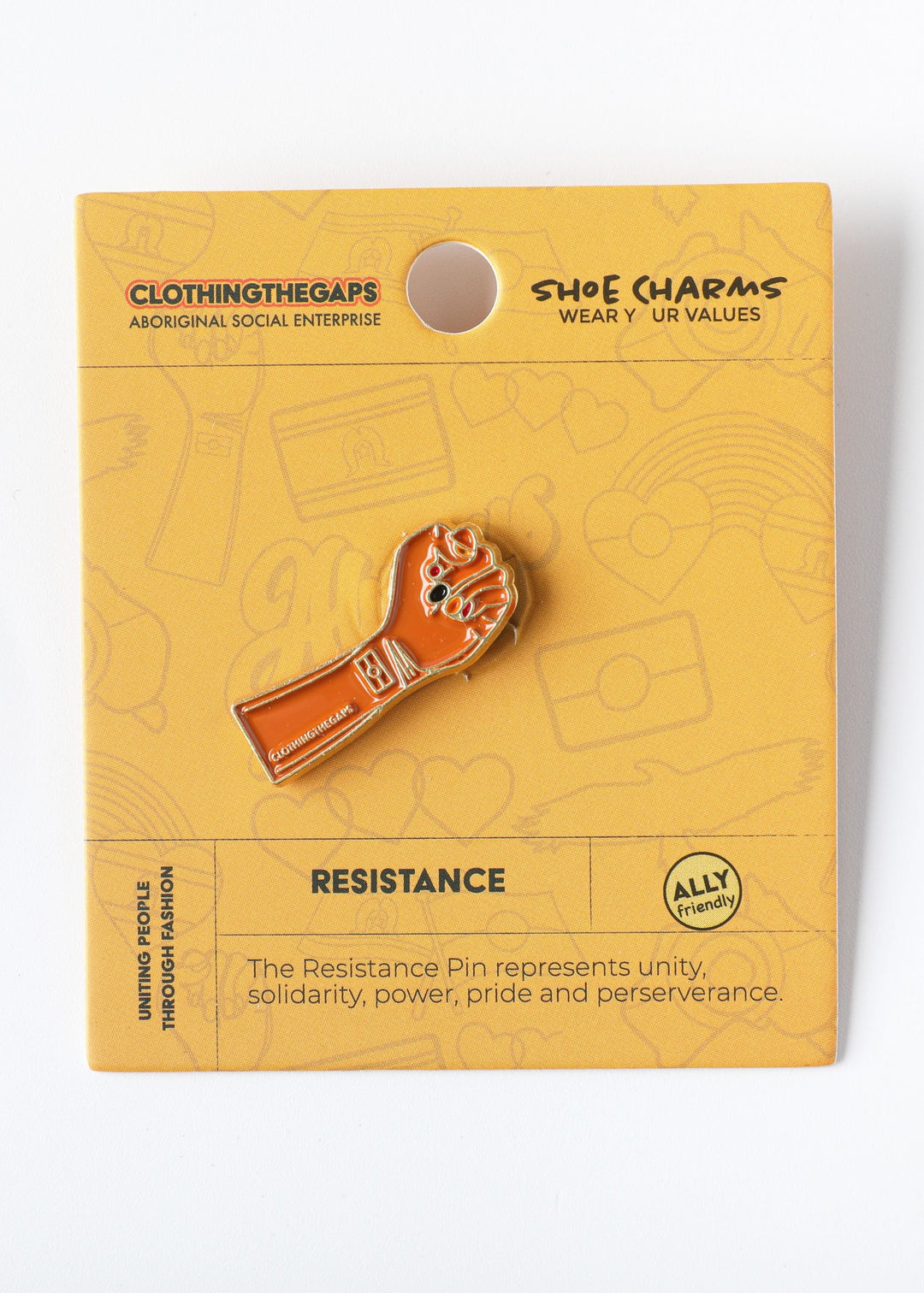 Resistance Fist Shoe Charm