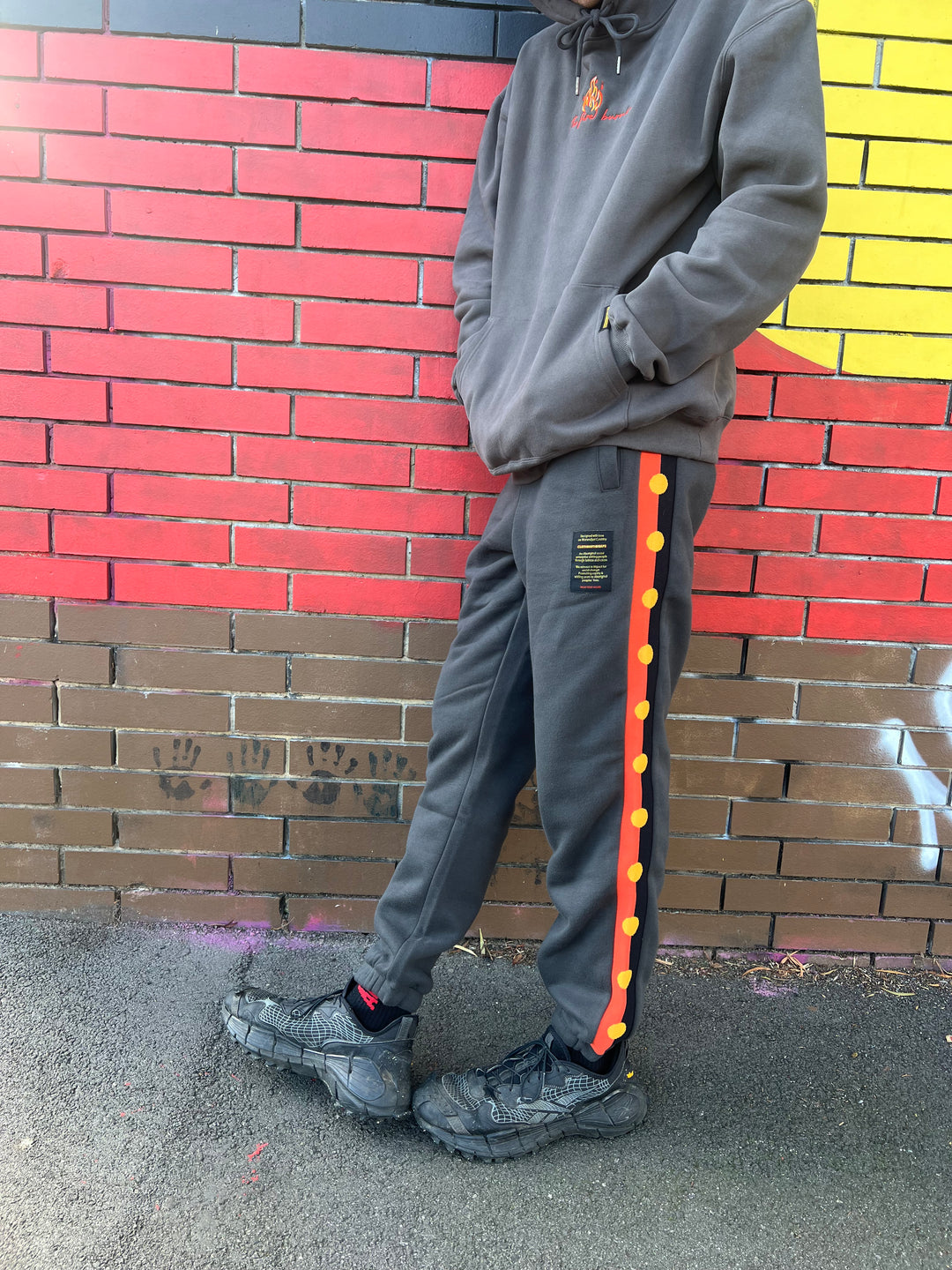 Charcoal Flag Track Pants