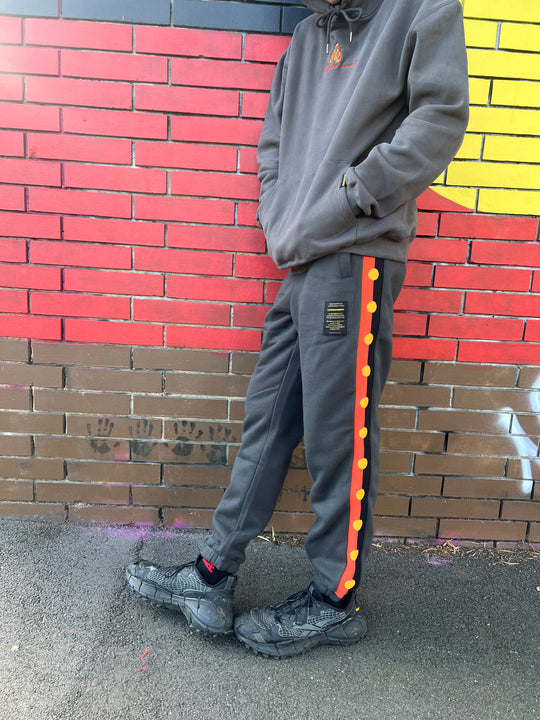 Charcoal Flag Track Pants